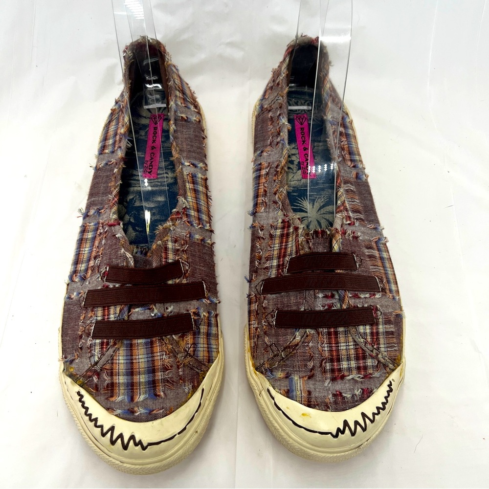 Rock & Candy Plaid Tumbler Slip-on Distressed Size 11
